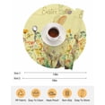 thumbnail image 6 of 13 Inch Round Placemats Set of 4, Easter Bunny Non Slip Heat Insulation PP Table Mats, Yellow Rabbit Spring Flowers Leaves Rustic Plants Washable Place Mats for Kitchen Dining Party Table Decor, 6 of 7