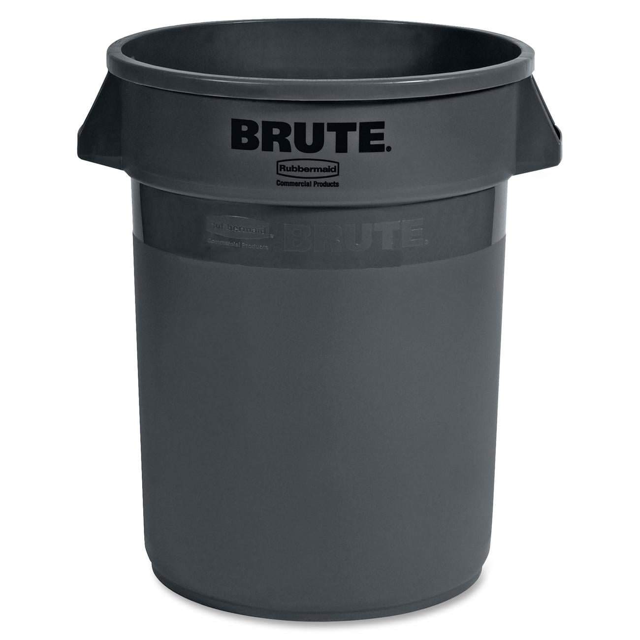 Rubbermaid Commercial Outdoor Gray Brute HeavyDuty Round Garbage Can