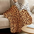 thumbnail image 2 of Fleece Blanket Leopard Print Animal Skin Texture Blankets, Soft Cozy Warm Flannel Throw Blanket, Wild Style Blanket for Bed Couch Sofa,40x60In, 2 of 9
