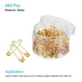 thumbnail image 3 of Unique Bargains Gold Tone Metal Safety Pins with Box, 480 Pack, 3 of 4