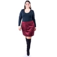 thumbnail image 1 of Falda corta de gamuza Roman Fashion Tallas Extras 3073 Vino 36, 1 of 6