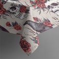 thumbnail image 6 of Beige Skull Crow Flower Pattern Rectangle Tablecloth 60"x120",Waterproof Polyester Rectangle Table Cloth, Wipeable Spillproof Polyester Tablecloth for Dining, Camping, Indoor and Outdoor, 6 of 6