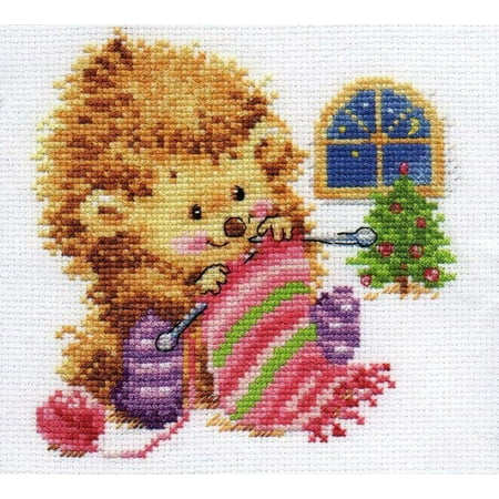 UPC: 4610009342139 | Counted Cross Stitch Kit I won t tell for whom I knit! 0-120 Animal Brown Needlework Alisa