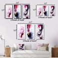 thumbnail image 4 of Designart "Fluidity Exquisite Magenta Ink Clouds" Abstract Painting Framed Wall Art Set Of 3 - Gold Modern Frame Gallery Set For Office Decor, 4 of 6