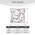 thumbnail image 4 of Bingfone Alpacas And Hearts Linen Throw Pillow Covers Cushion Case Pocket Button Vintage Farmhouse Pillowcase For Sofa Couch Bed 20"X20", 4 of 9