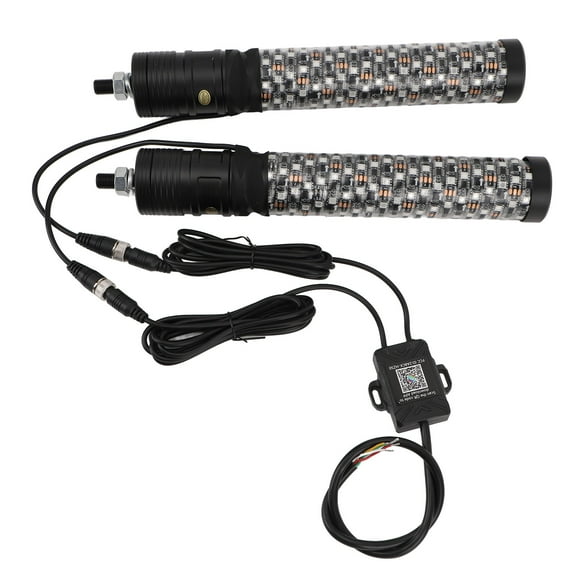 Lampe à Fouet LED RGB en Spirale avec Télécommande pour UTV, ATV, Camion de Sable Tout-Terrain, Bateau