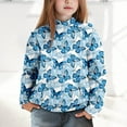 thumbnail image 2 of LUOGENLI Girls Sweatshirts Size 10-12 Cute Kids Boys Girls Hooded Jacket Prints Hoodie Sweatshirt Toddler Child Pullover Boys Hoodies Size 10 12 Zip Blue Size 5-6 Years, 2 of 4