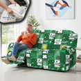 thumbnail image 4 of COEQINE Recliner Cover 8 Pieces Fitted Recliner Chair Cover Soft 3 Seater Reclining Sofa Slipcover with Storage Pocket and Elatic Straps for Dogs, Cats, Kids, St Patricks Day Patchwork, 4 of 8