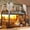 Natural Wood +Black with Canopy, variant on Bellemave Twin XL Loft Bed with Stairs and Storage Wardrobe, Metal Loft Beds Frame with USB Ports and LED Lights,Game Loft Bed Twin XL with Large Under-Bed Space, Easy Assembly (Natural Wood +Black)