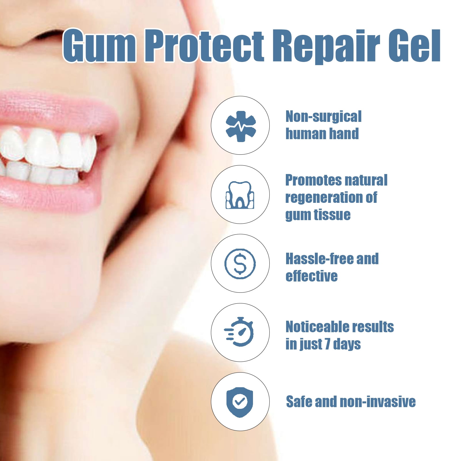 Alvantor Gum Repair Gel for Receding Gums, Teeth Whitening Essence Pen, Deep Cleaning Oral Care Fresh Breath, 3PCS