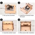 thumbnail image 4 of Rompecabezas de madera 3D caja de música DIY con movimiento de alta calidad manivela caja de música de madera para niños Mini caja de música de Piano de decoración JFHHH pequeña, 4 of 5