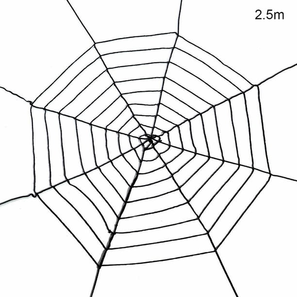 Ounissouiy SpiderWeb Halloween telaraña Terror fiesta decoración Bar casa embrujada Halloween arañas Web decoración de Halloween 1,5/2,5 m Kits de decoración para fiestas Negro 2.5 m