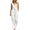 *White, variant on ClodeEU Women's V Neck Sleeveless Top and Elastic Waist Drawstring Wide Leg Pants Set with Pockets ,Casual Two Piece Outfit Black,Women's Plus L