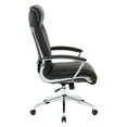 thumbnail image 2 of Office Star Products Executive Faux Leather High Back Chair with Padded Arms and Chrome Finish Base, 2 of 3