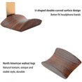 thumbnail image 2 of Headphone Hook Holder, Hanging Bracket, Headphone Stand, Hook, Wall Mount, Walnut Wood Headphone Holder For Headphones, Studio And Pc Gamin, 2 of 4