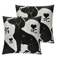 thumbnail image 2 of Acheng Dachshund Heart Throw Pillow Covers Set of 2, Painting Dachshund Gifts for Dog Lover,Decorative Flannel Pillow case for Sofa Couch Bed White, 2 of 6