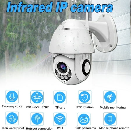 IP66 Waterproof Outdoor Indoor WiFi HD 1080P IP Camera Finger Touch Zoom Wireless Security Speed Dome Camera Night Vision Two-way Intercom Support ONVIF (Best Way To Test Wifi Speed)