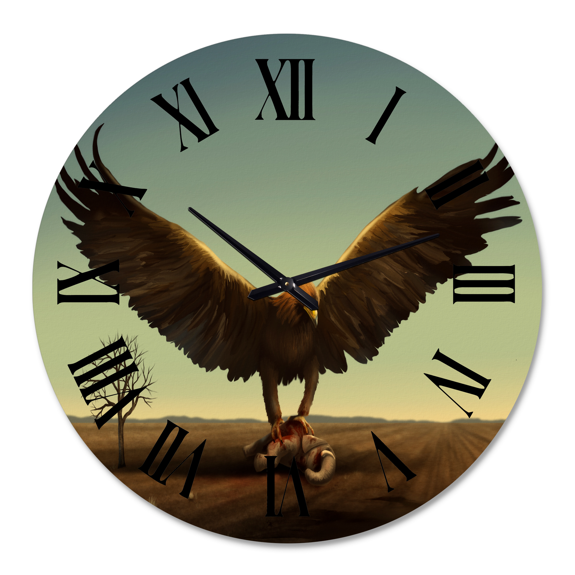 Designart 1 in Quartz Farmhouse Wall Clock