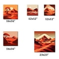 thumbnail image 4 of Designart "Full Moon Over Terra Cotta Mountains I" Landscape Mountains Metal Wall Art Set, 4 of 5