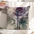 thumbnail image 6 of Dragonfly purple flower Linen toss pillowcase Decoration pillowcase Gift preferred 28x28" Cushion cover 2 set Sofa pillowcase Sofa bedroom living room car, 6 of 6