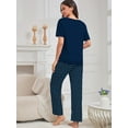 thumbnail image 6 of PinkBeautiM Women's Pajama Sets 2 Piece Short Sleeve Shirts and Long Pants Pjs Sleepwear, 6 of 6