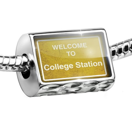 - Bead Yellow Road Sign Welcome To College Station Charm Fits All European Bracelets