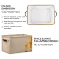 thumbnail image 3 of IAUYY Set of 1 Storage Cubes with Handles-Not Prone to Deformation Canvas Storage Baskets for Bedroom Closet Living Room Decorative Storage Baskets Light Brown As The Background, 3 of 9