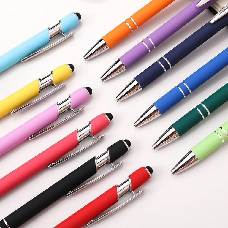 WY WENYUAN Cute Pens, Pastel Ballpoint Pens Bulk, Fine Point Smooth Writing  , Colorful Best Gift Pens, Black Ink 1.0 mm Journaling Pens Office