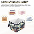 thumbnail image 6 of Yayeee Collapsible Storage Bin with Lid Fabric Closet Decorative Basket with Handles, Evening Mountain Road, 6 of 7