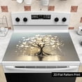 thumbnail image 2 of 1 piece, stove panel and cooktop panel protection pad, 2D flat dreamy butterfly life tree pattern kitchen decorative countertop pad, suitable for stoves, washing machines, dryers, coffee machines, mu, 2 of 11