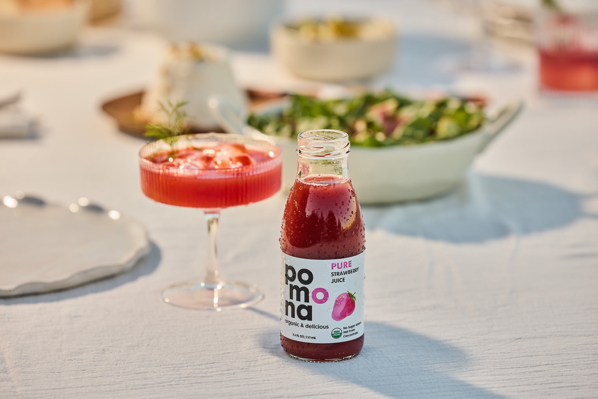Pomona Organic Juices Strawberry Juice, 8.4 Ounce Bottle (Pack of 12)