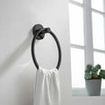 thumbnail image 2 of Kibi Circular Bathroom Towel Ring - Matte Black, 2 of 2