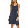 thumbnail image 2 of Chemise de Nuit d'Allaitement pour Femmes Robe de Maternité Allaitement Robe de Nuit Bleu Marine 2TG, 2 of 5