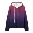 thumbnail image 5 of Hvyesh Womens Zip Up Fleece Hoodies Trendy Tie Dye Drawstring Sweatshirt Fall Winter Sherpa Sweatshirt Jackets with Pockets, 5 of 6
