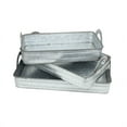 thumbnail image 2 of Cheungs Cheung's Set of 3 Handmade Gray Galvanized Metal Tray with Side Handles, 2 of 4