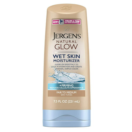 Jergens Natural Glow Wet Skin Moisturizer, Fair To Medium, 7.5 FL (The Best Tanning Lotion For Fair Skin)