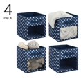 thumbnail image 2 of mDesign Fabric Nursery Cube, Window/Handle, 4 Pack, Navy Blue/White Polka Dot, 2 of 8