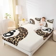 thumbnail image 3 of jejeloiu Brown Leopard Cheetah Bed Sheets,Billiard Game King Sheets For Men Women 4pcs, 3 of 6