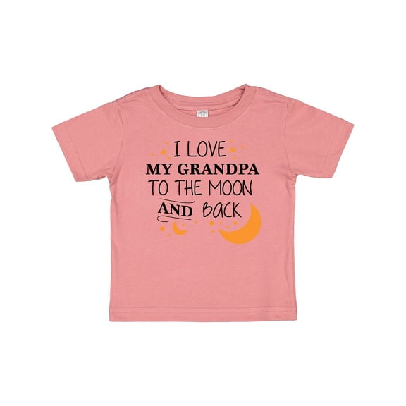 Inktastic I Love My Grandpa to the Moon and Back Boys or Girls Baby T-Shirt