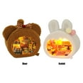 thumbnail image 4 of Hand Assembled House Model Toy Warm Led Light Home Decor Gift Creative Animal Miniatures House, 4 of 5