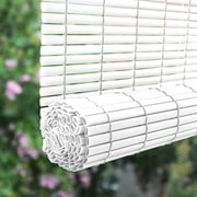 Lewis Hyman Cord Free 1/4 Inch Oval PVC Shade, White, x 72 Inches Roll Up Blind, 72 Inches x 72 Inches