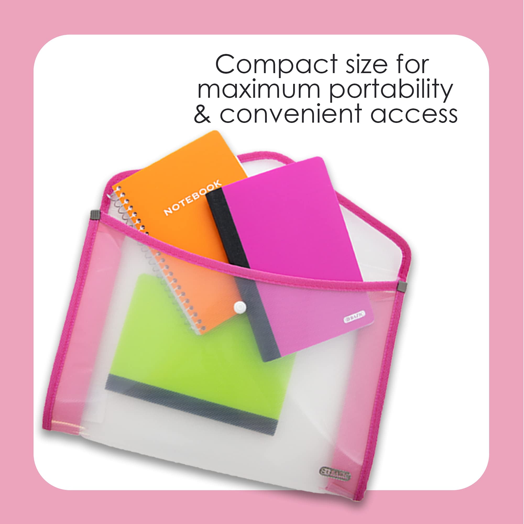 BAZIC Poly Cover Composition Book 80 Sheet 5" x 7", Assorted Color, 8-Pack