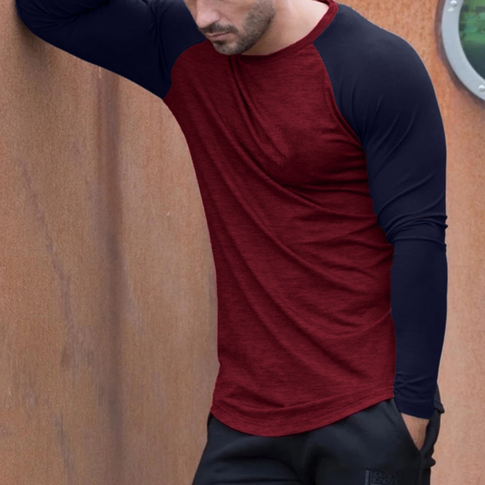 LEEy-world Men Gifts Mens Fashion Retro Sports Fitness Outdoor 3D Digital  Printed T Shirt Long Sleeve Shirt Top Blouse Red,L - Walmart.com