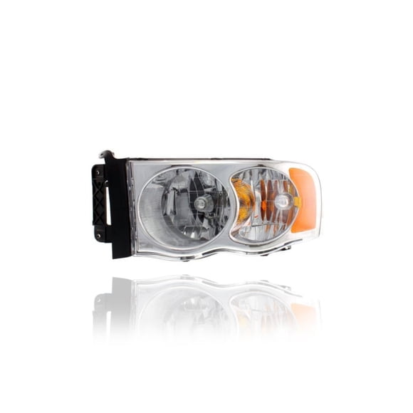 Headlight - Compatible/Replacement for '04-05 Dodge RAM Pickup 1500/2500/3500 - Halogen, Chrome Interior - Left Hand - Driver - 55077121AG - CAPA