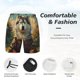 thumbnail image 3 of Balery Forest Maple Leaf Husky Bañador para hombre, shorts de playa de secado rápido con entrepierna y forro de compresión-Small, 3 of 6