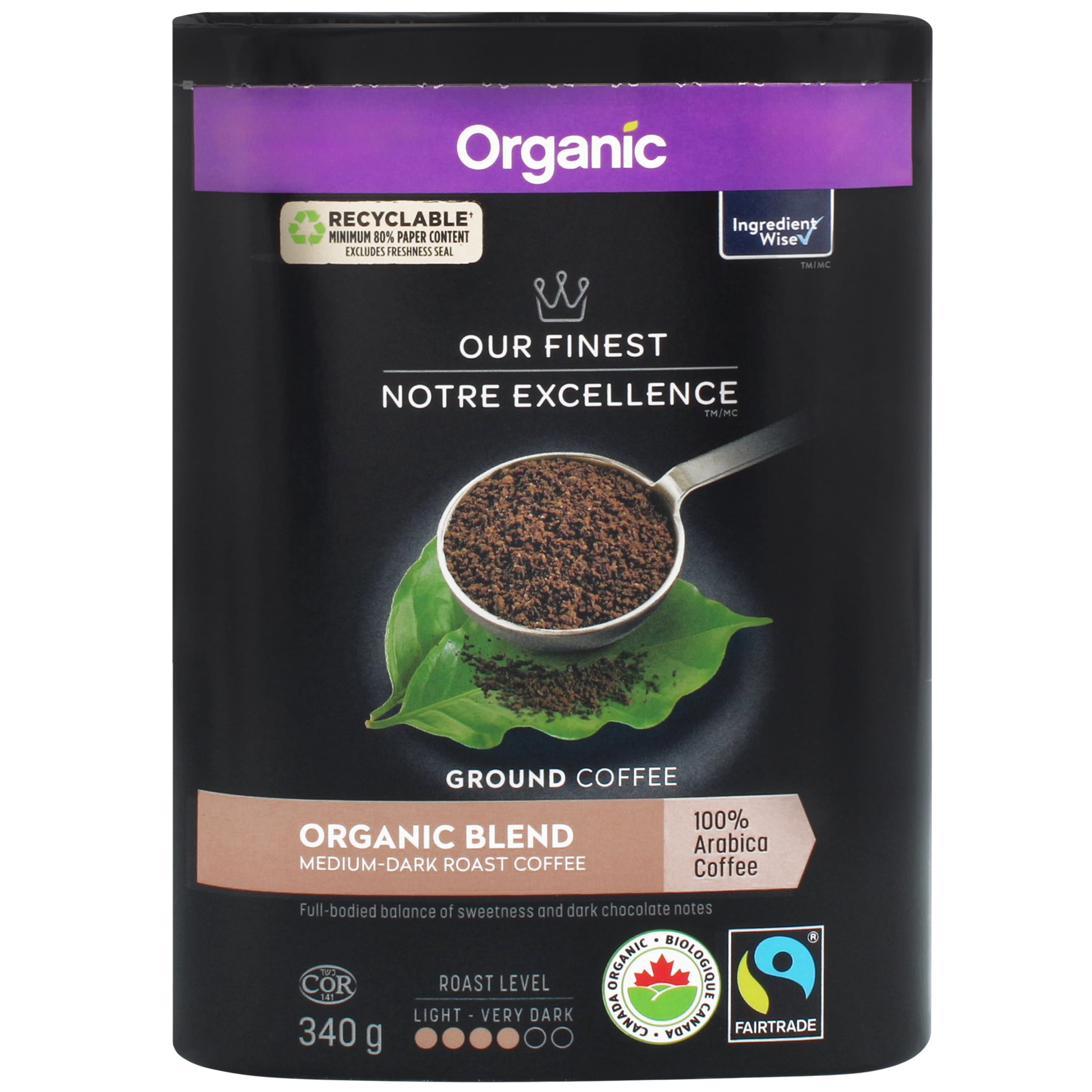 Café moulu Mélange biologique Notre Excellence