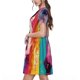 thumbnail image 2 of Disketp Watercolor White Horse para Vestido de Manga Corta para Mujeres, Vestidos de Verano para Mujeres, Casual y Holgado para la Playa, 2 of 6