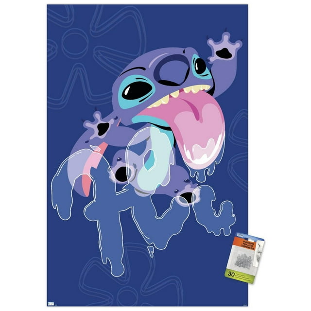 Disney Lilo And Stitch - Slobber Hi Wall Poster, 14.725" x 22.375" Framed
