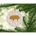 thumbnail image 2 of Hungarian Mangalica Pig Christmas Ceramic Ornament 2.8 in x 2.8 in, 2 of 3
