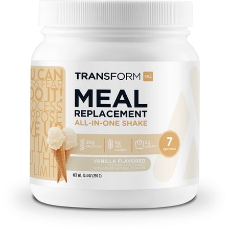 TransformHQ Meal Replacement Shake Powder 7 Servings (Vanilla) - Gluten Free, Non-GMO